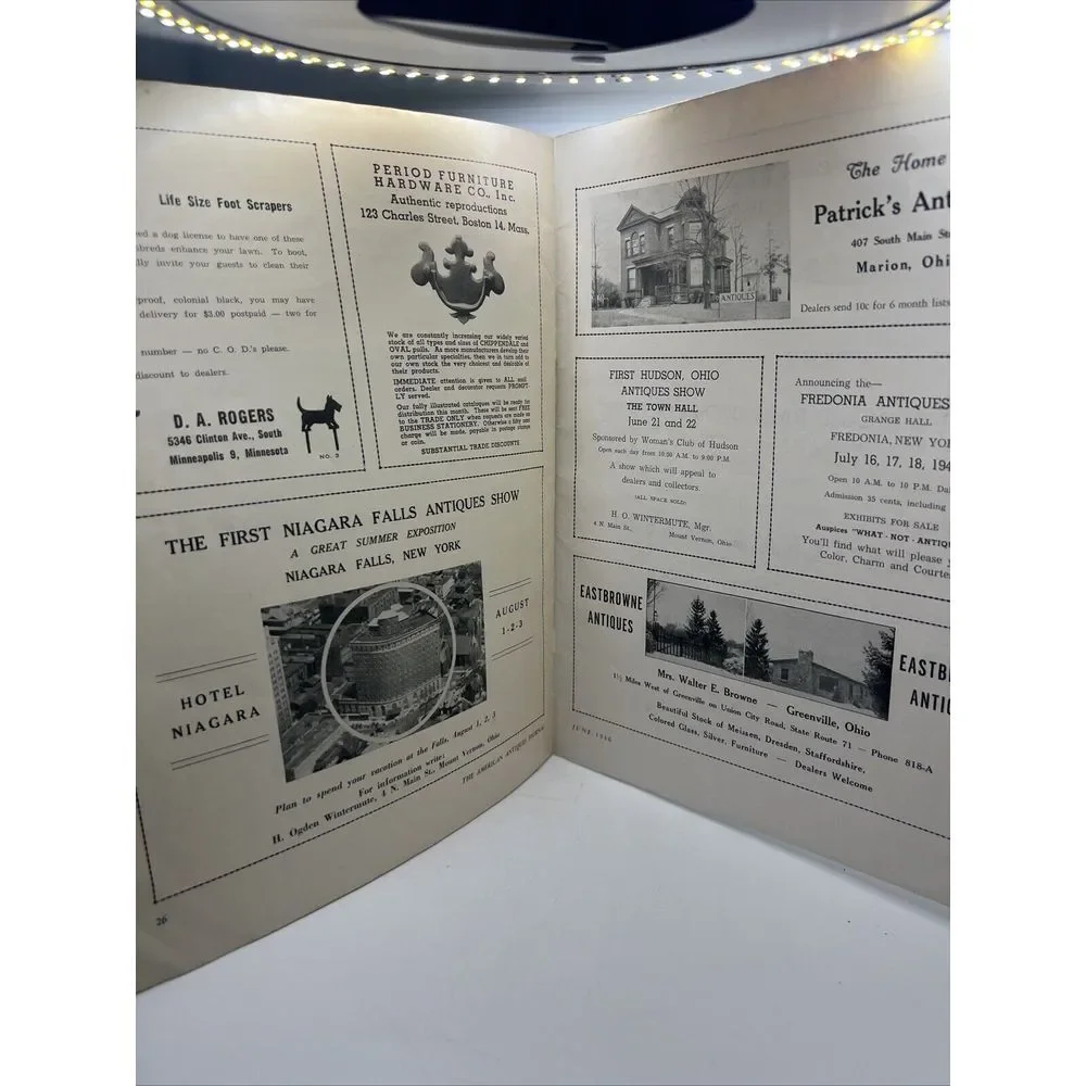 1946 The American Antiques‎ Journal June 1946 Flea Market Sales Calendar